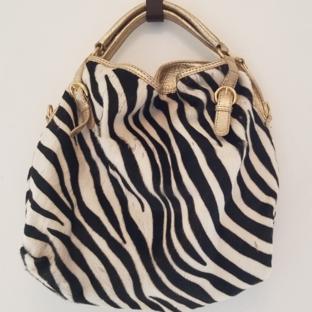 Antonio Melani Zebra Hide Handbag